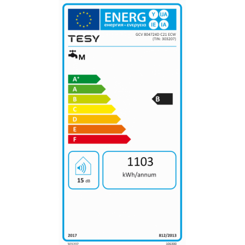 Bojler Tesy Modeco Electronic poliuretanski 82L GCV 804724D C21 EC