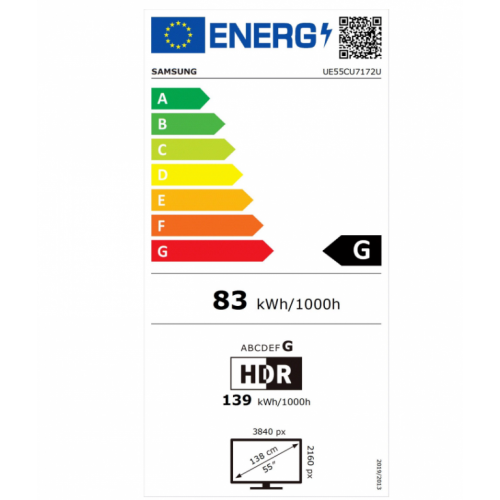 Samsung UE55CU7172UXXH crystal uhd smart televizor  