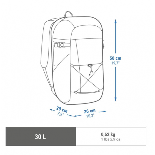 Ranac za planinarenje 30L crna 