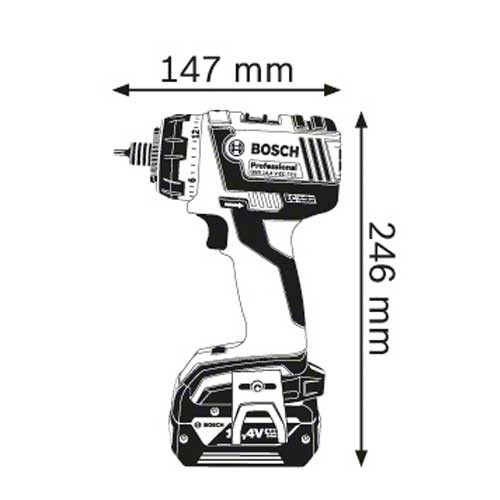 Akumulatorska bušilica-odvrtač Bosch GSR 14,4 V-EC FC2 Professional