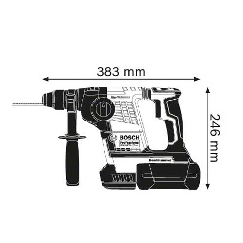 Akumulatorski elektro-pneumatski čekić za bušenje Bosch GBH 36 VF-LI Plus Professional