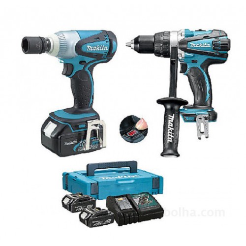 Akumulatorski set 4XXL Makita DTW251RMJ+DDF458Z