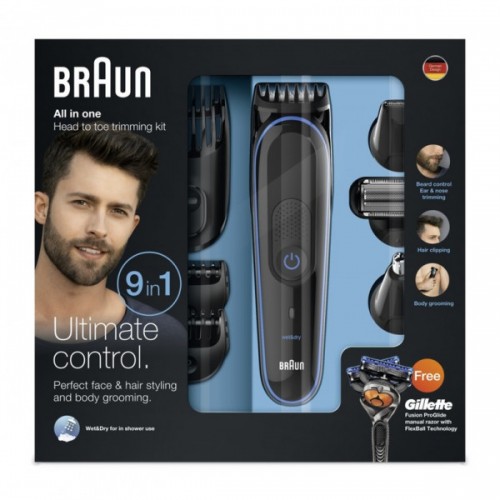 Aparat za šišanje 9u1 Braun MGK3080 + Gillette Fusion ProGlide 