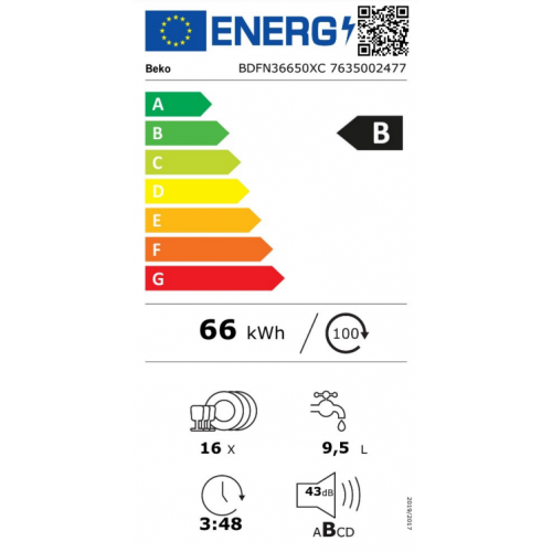 BEKO BDFN 36650 XC mašina za pranje sudova