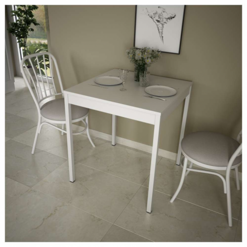 Klub sto beli 70x70cm Alesta 