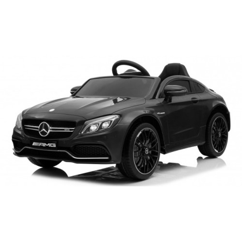 Auto na akumulator Mercedes AMG GT-R model 265 Licencirani sa kožnim sedištem i mekim gumama Crni