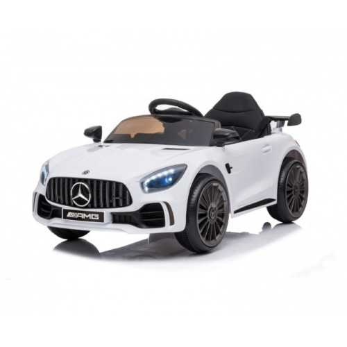 Auto na akumulator Mercedes GT AMG Licencirani sa kožnim sedištem i mekim gumama za decu model 267 beli