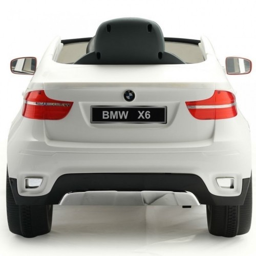 Automobil na akumulator BMW X6 beli Licencirani sa kožnim sedištima