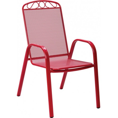 Baštenska Garnitura Melfi - 6 stolica i sto crvena