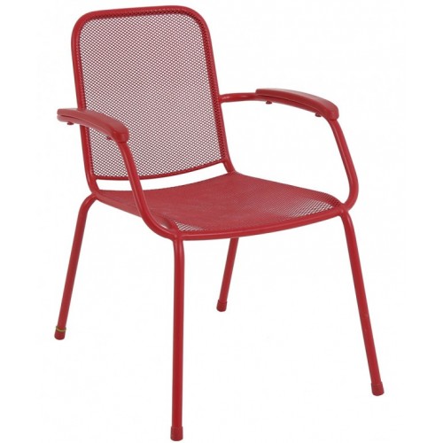 Baštenska metalna stolica Lopo crvena