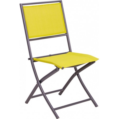 Baštenska sklopica garnitura sa žutim stolicama i stolom