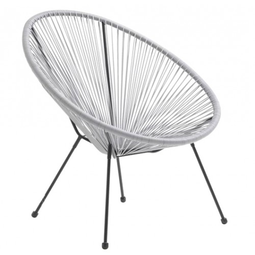 Baštenska stolica Lounge siva