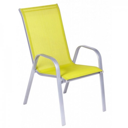 Baštenski set sto Porto fi 80cm i 4 žute stolice 