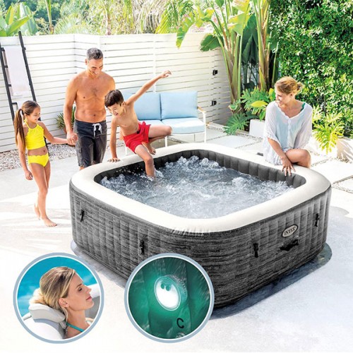 Bazen Jacuzzi Greystone Deluxe Square Bubble Spa 239x71cm Intex 28452