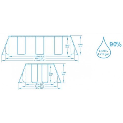 Bazen Bestway 404x201x100 cm metalni