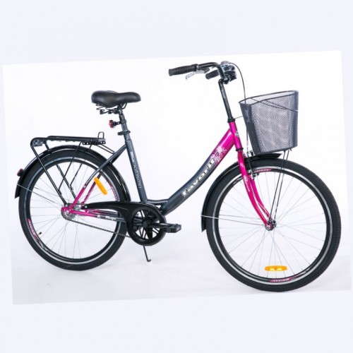 Bicikl City Bike V-Bike Lux 26in siva ciklama