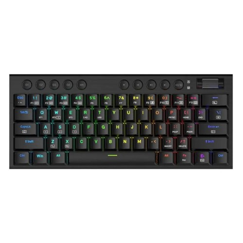 Devarajas K556RGB Mechanical Gaming Keyboard, Brown Switches - Black