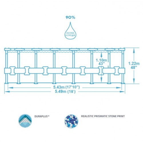 Bazen porodični za dvorište sa čeličnim ramom Bestway 56462