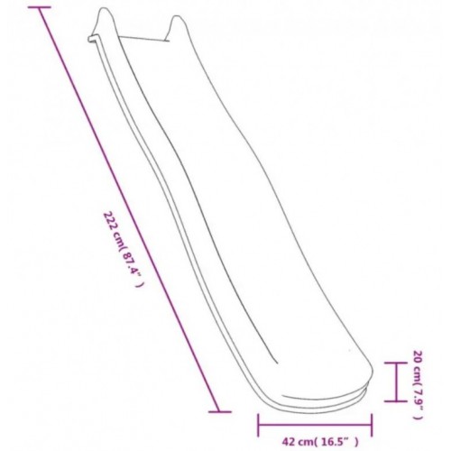 Tobogan 222cm plavi