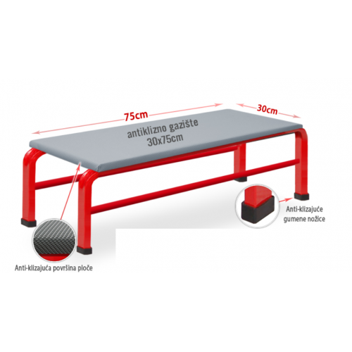 Metalni steper 75x30x18cm