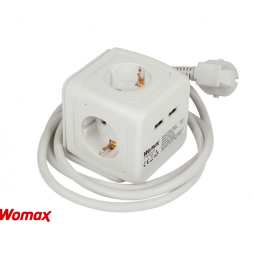 Produžni kabel kocka Womax 4/1.5M USB