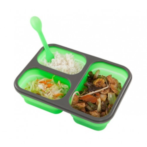 Silikonski lunchbox sa 3 pregrade CR6698