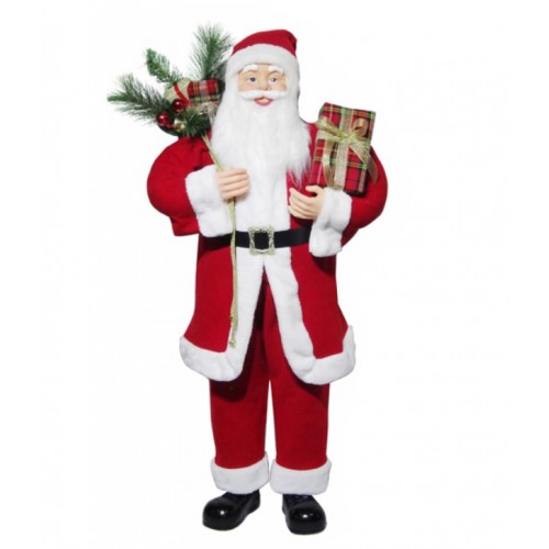 Crveni deda Mraz figura sa poklonom 110 cm