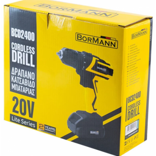 Akumulatorska bušilica u setu, 20V BORMANN Lite BCD2400