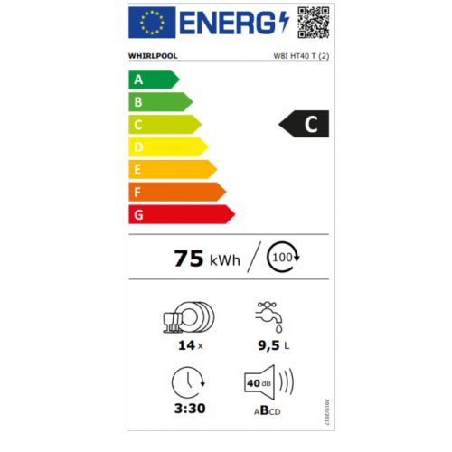 WHIRLPOOL W8I HT40 T Ugradna mašina za pranje sudova