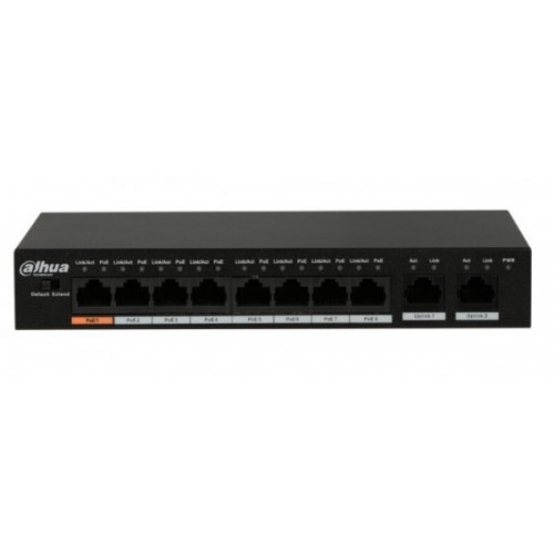 DAHUA SWITCH PFS3010-8ET-96 10/100 RJ45 ports, POE SWITCH 8 kanala