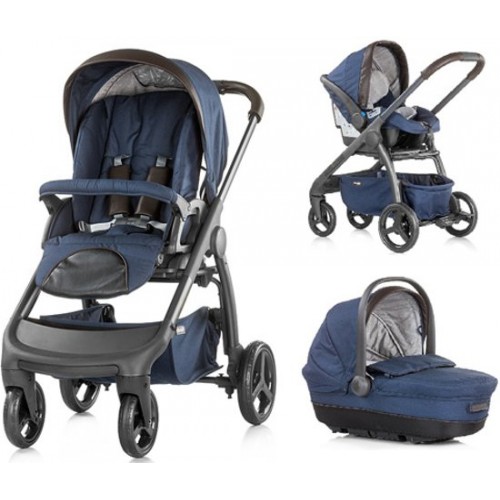 Dečija kolica set 3u1 Chipolino Aura Blue Indigo