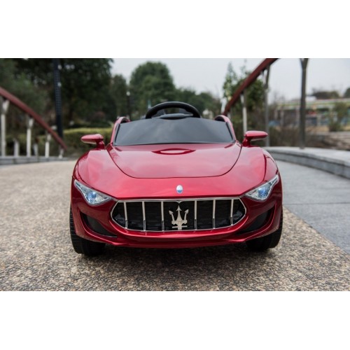 Dečiji auto na akumulator Maserati crveni kožno sedište i meke gume