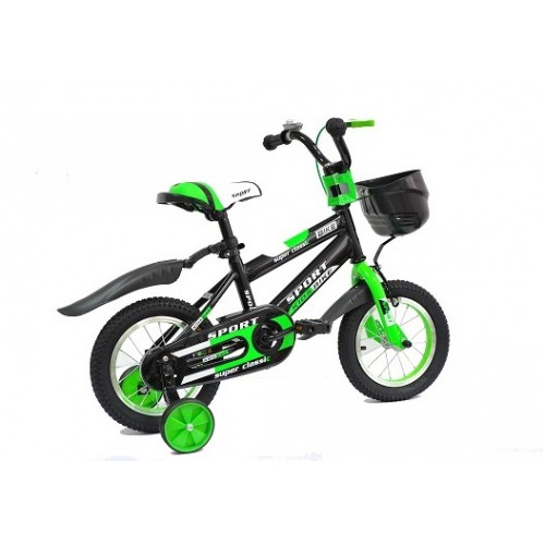 Dečiji bicikl 12" sport 701 crno zeleni