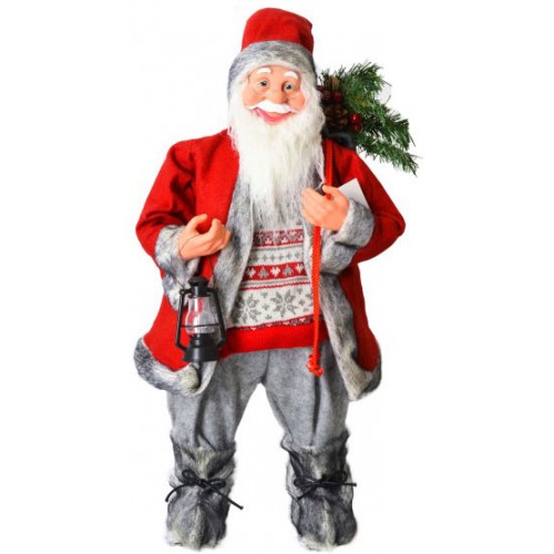Deda Mraz 60cm sa džakom i fenjerom, figura 740624