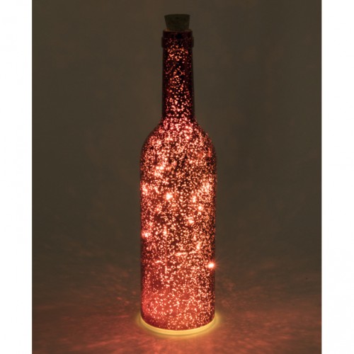 Dekorativna flaša sa mikro LED diodama Bronza 
