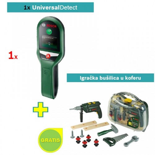 Digitalni detektor Bosch Universal Detect + Igračka bušilica u koferu