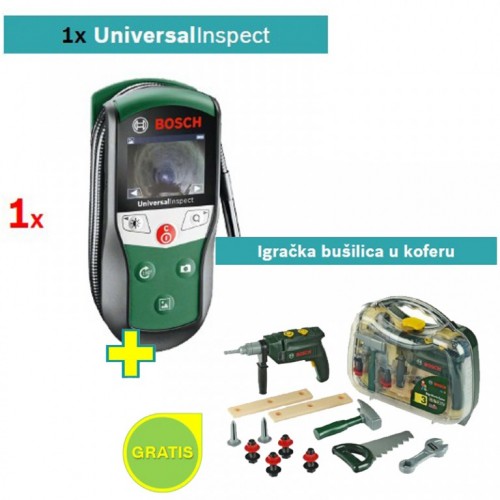 Digitalni detektor Bosch Universal Inspect + Igračka bušilica u koferu