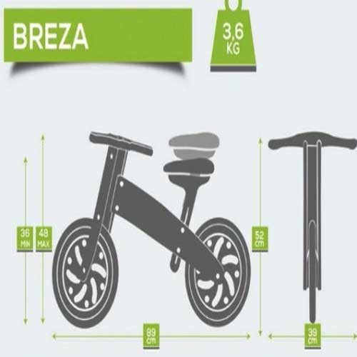 Drveni bicikl bez pedala Breza