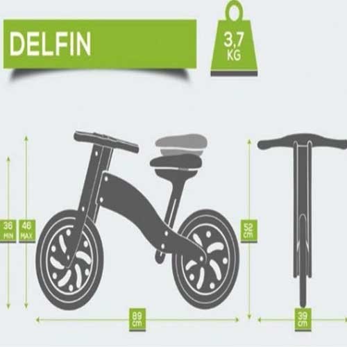 Drveni bicikl bez pedala Delfin