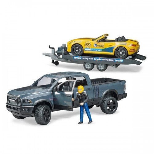 Dzip Ram Sa Prikolicom I Auto Racing Timom Bruder 02504 Olimp Sport