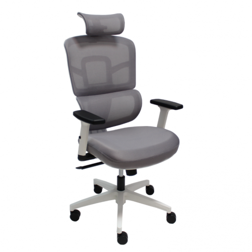 Stolica Ch ergo white mesh grey