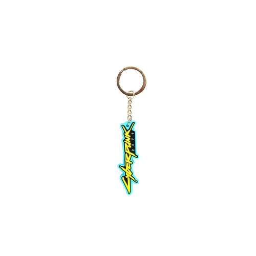 Cyberpunk 2077 Logo PVC Keychain Multicolor