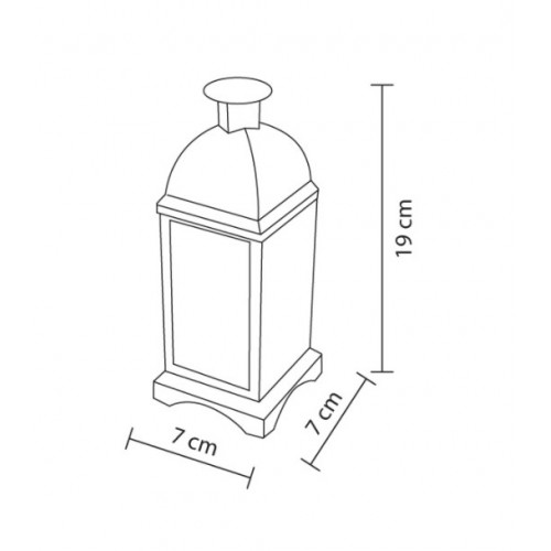 Fenjer sa LED svećom 19 cm Irvas LTN8/R