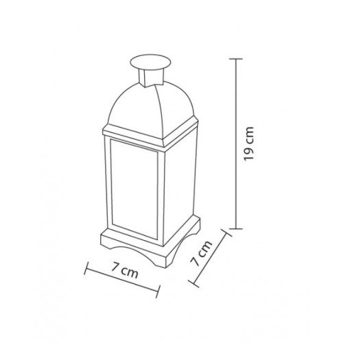 Fenjer sa LED svećom 19 cm Anđeo LTN8/A