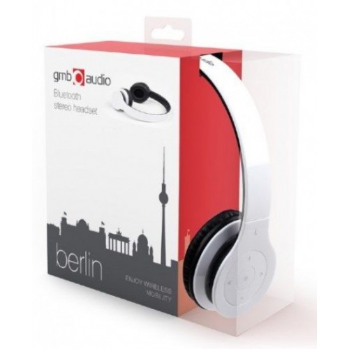 Gembird bluetooth stereo slušalice sa mikrofonom "Berlin", White (fo)