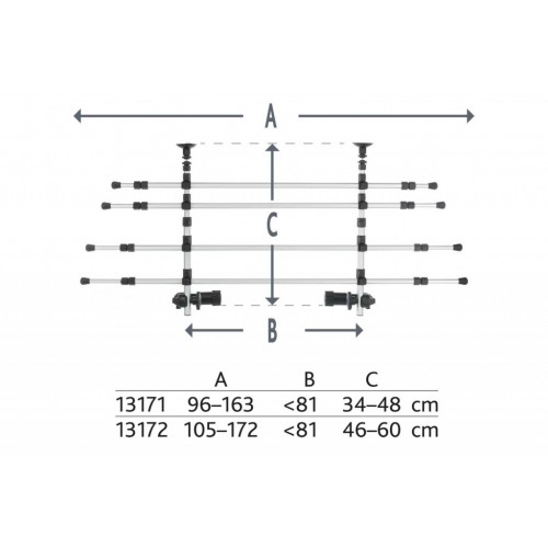 Zaštitna šipke za gepek 96-163cm/34-48cm