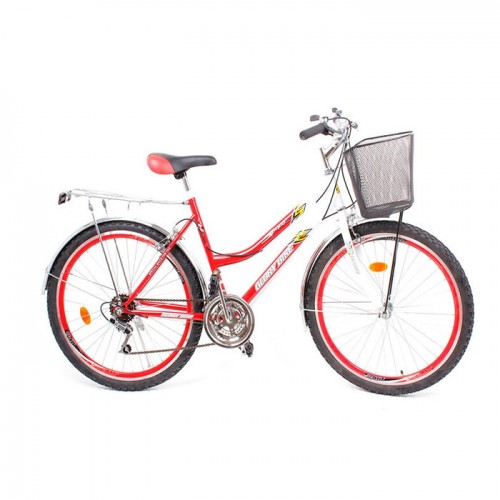 Ženski gradski bicikl Glory Bike 26" Crveni