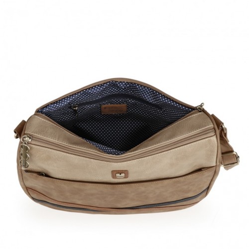 Torba na rame ženska 33x24x9 cm Calypso Gabol braon