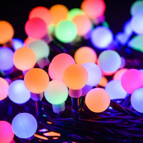 Novogodišnje lampice LED biserni niz 240 sijalica multi