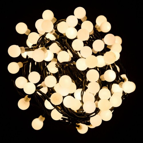 Novogodišnje lampice LED biserni niz 120 sijalica toplo bela